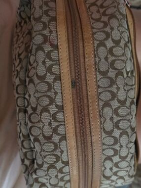 Coach Tan and Khaki Signature Canvas Crossbody